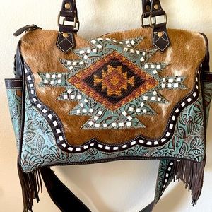 Myra Concealed Carry Crossbody Bag with Fringe